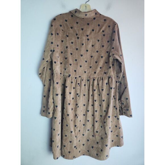 Umgee Brown Corduroy Dress Size Medium EUC - Picture 3 of 9
